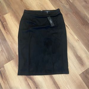 Suede Black Pencil Skirt